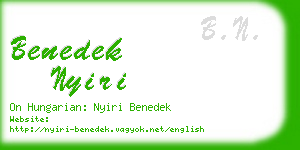 benedek nyiri business card